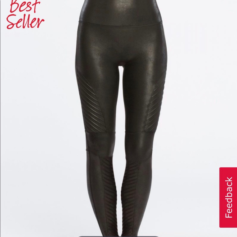 Spanx NWT faux leather moto leggings